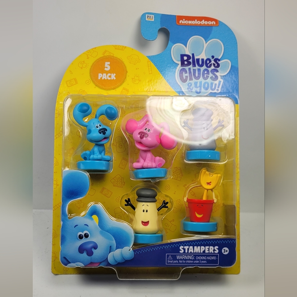 Nickelodeon Blue's Clues & You! 5-Pack Stampers - Blue, Pink, Yellow